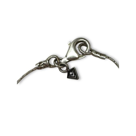 Silpada Sterling Silver Black Glass Beaded Necklace 16" - Picture 2 of 5